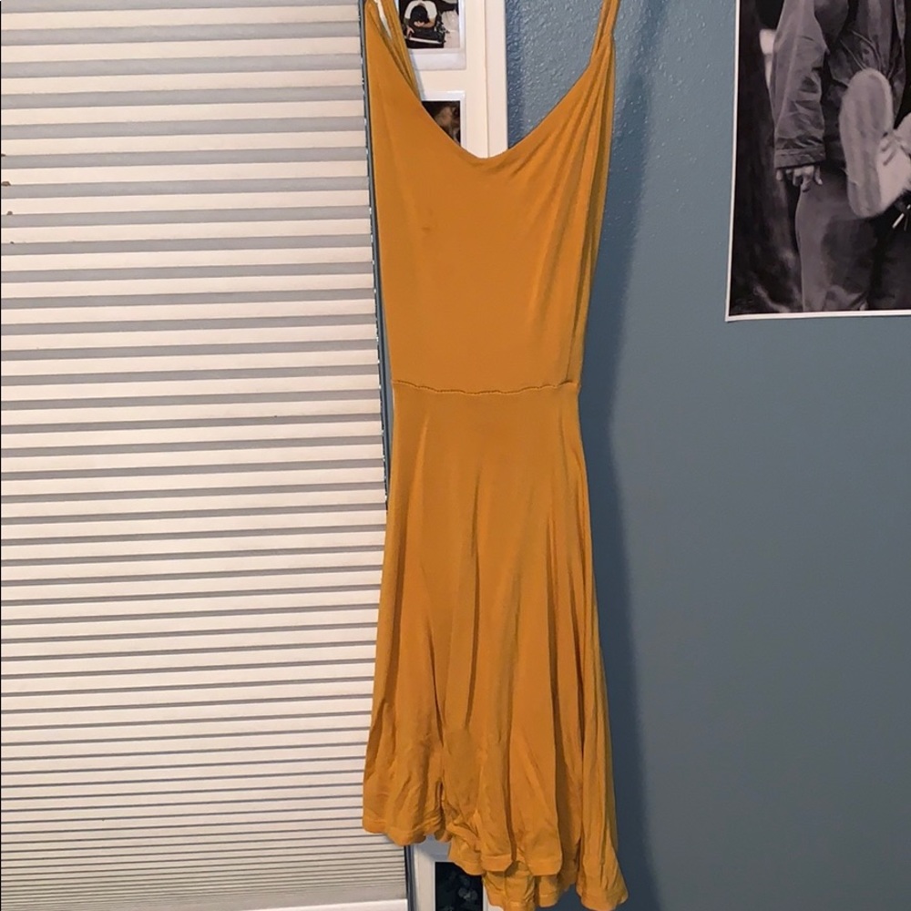 Yellow skater dress